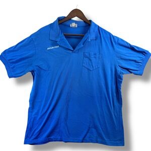 Vintage Fairway Foods Angelica Employee Uniform Polo Shirt Men's XL Blue 80's